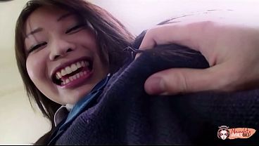 After some vibrator play Yuri Aine enjoys cum dripping from her hairy pussy
